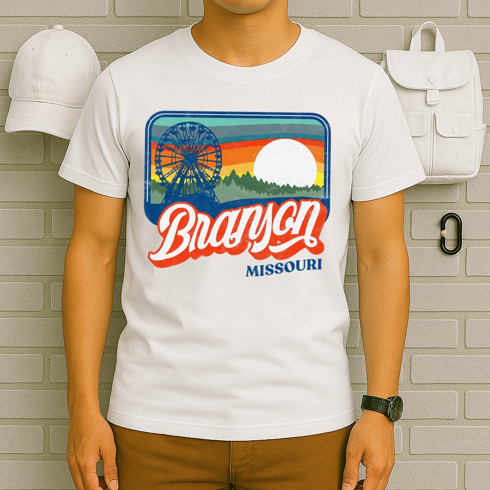 Branson Missouri Vintage 80s Style Retro Distressed T-Shirt