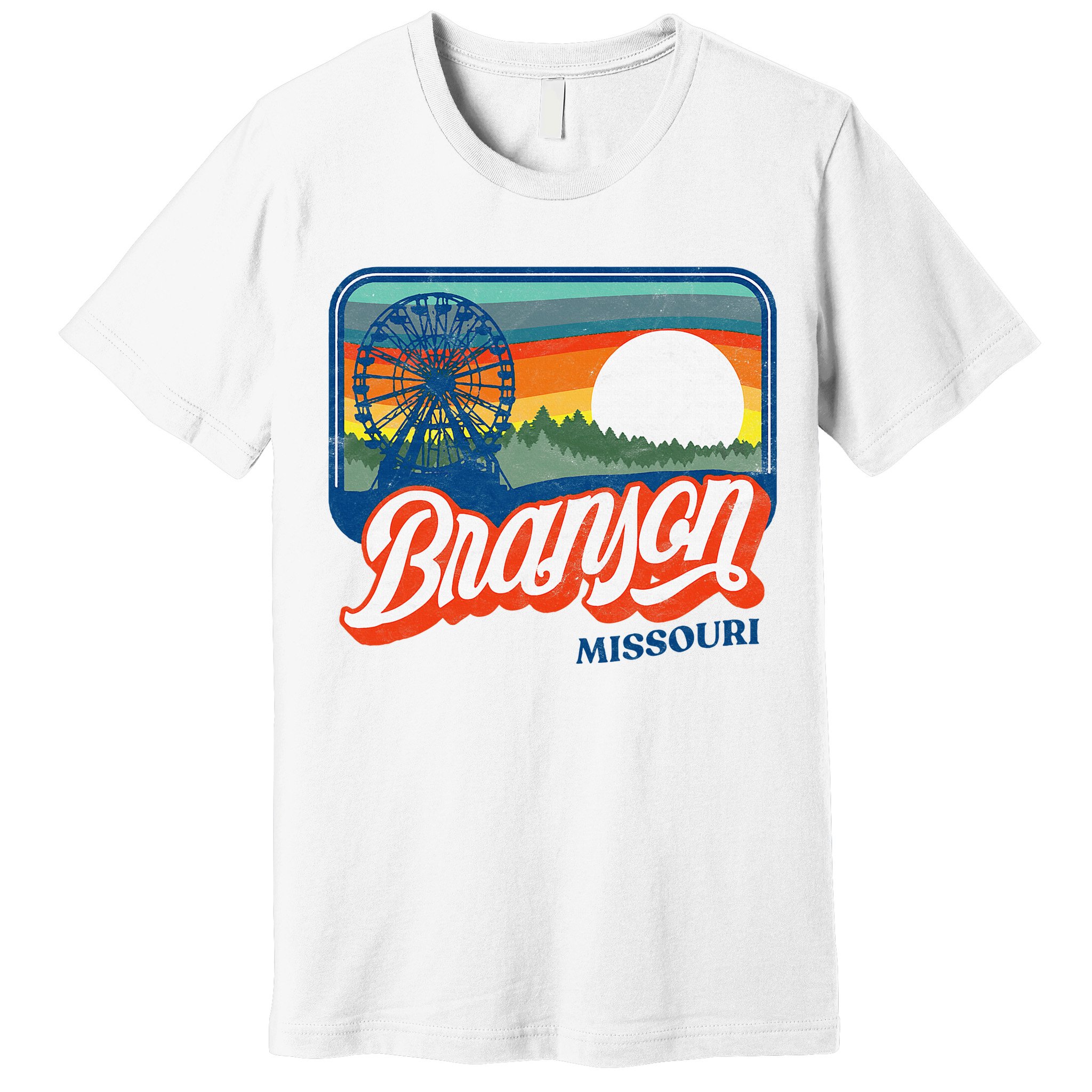 Branson Missouri Vintage 80s Style Retro Distressed Premium T-Shirt