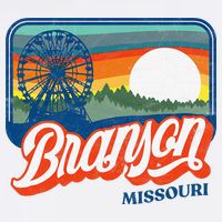 Branson Missouri Vintage 80s Style Retro Distressed Baby Bodysuit