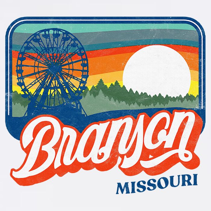 Branson Missouri Vintage 80s Style Retro Distressed Baby Bodysuit