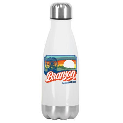 Branson Missouri Vintage 80s Style Retro Distressed Stainless Steel Insulated Water Bottle