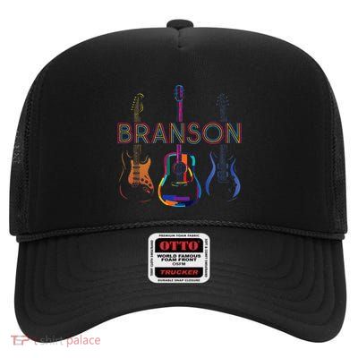 Branson Missouri Vacation Music Guitar Souvenir High Crown Mesh Back Trucker Hat