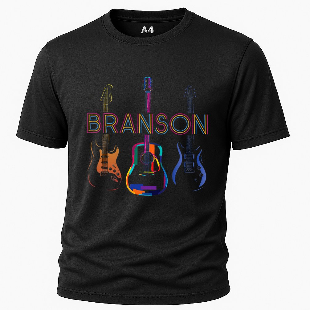 Branson Missouri Vacation Music Guitar Souvenir Cooling Performance Crew T-Shirt