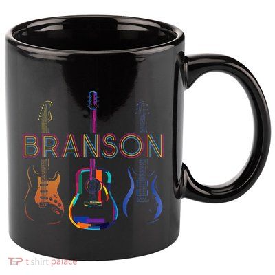 Branson Missouri Vacation Music Guitar Souvenir 11oz C Handle Ceramic Mug
