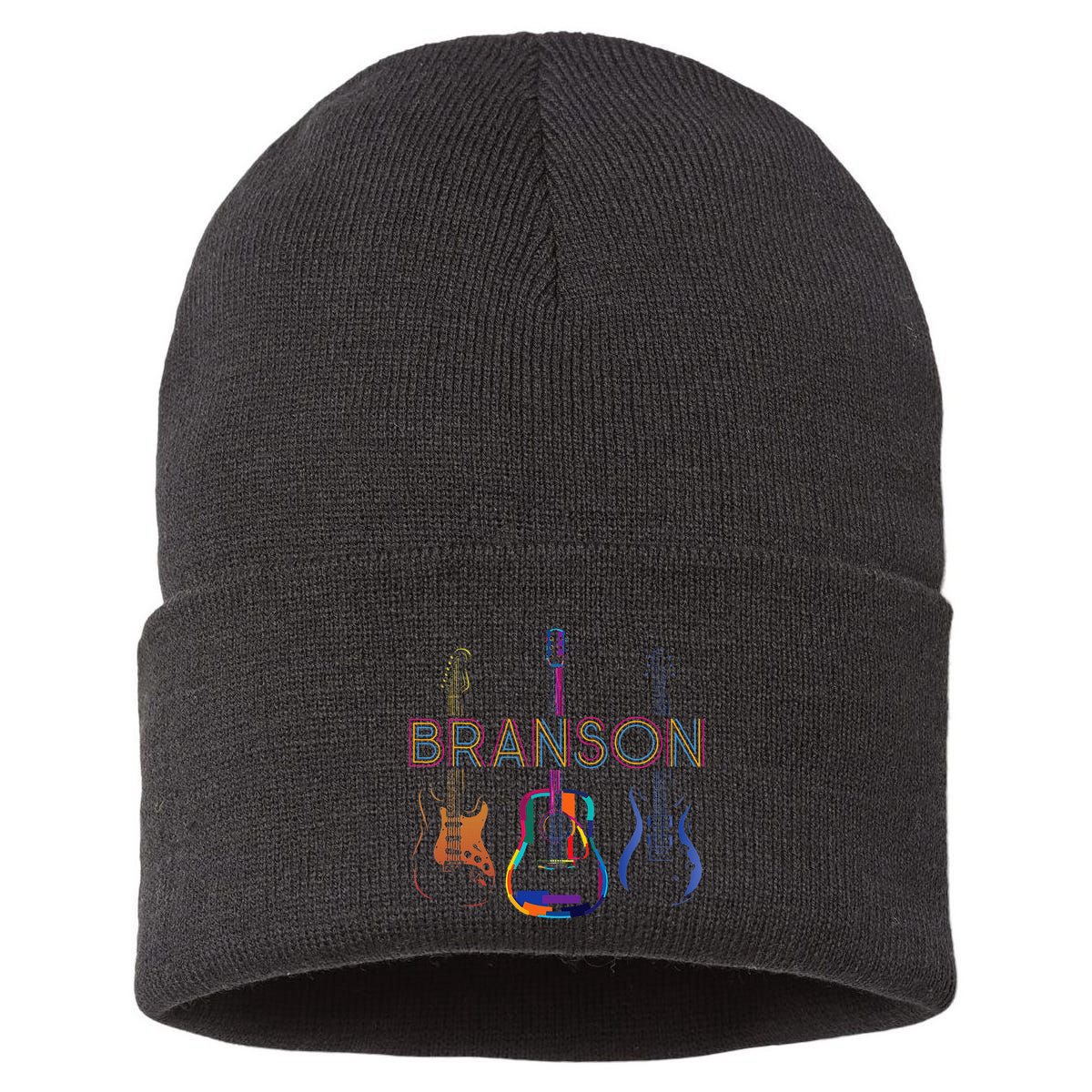 Branson Missouri Vacation Music Guitar Souvenir Sustainable Knit Beanie