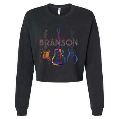 Branson Missouri Vacation Music Guitar Souvenir Cropped Pullover Crew