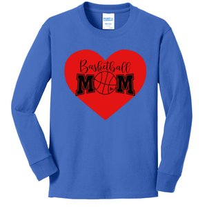 Basketball Mom Valentines Day Gift For Mothers Basketball Gift Kids Long Sleeve Shirt