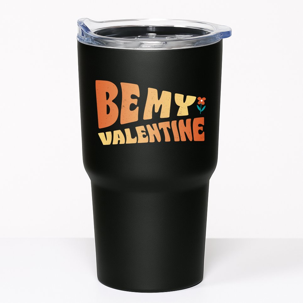 Be My Valentine Floral Cute Gift Tumbler