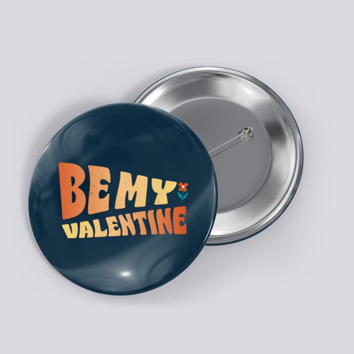 Be My Valentine Floral Cute Gift Button