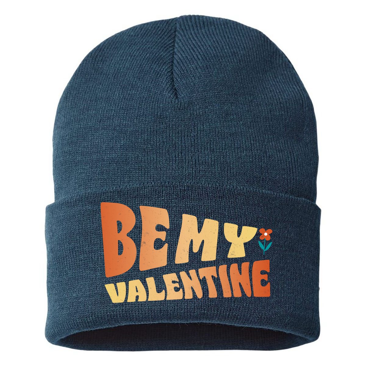 Be My Valentine Floral Cute Gift Sustainable Knit Beanie