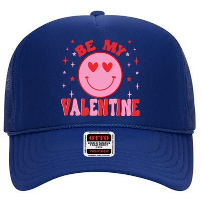 Be My Valentine's Heart Gift High Crown Mesh Back Trucker Hat