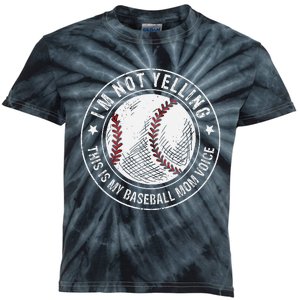 Baseball Mom Voice Funny Baseball Mama Mother's Day Kids Tie-Dye T-Shirt