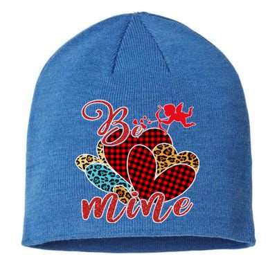 Be Mine Valentines Hearts Leopard Red Buffalo Plaid Meaningful Gift Sustainable Beanie