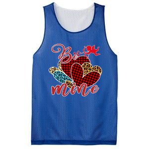 Be Mine Valentines Hearts Leopard Red Buffalo Plaid Meaningful Gift Mesh Reversible Basketball Jersey Tank