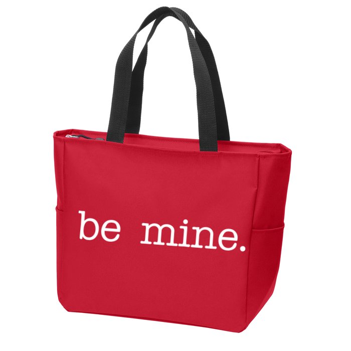 Be Mine Valentine Funny Cute Valentines Day Zip Tote Bag