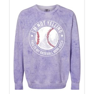 Baseball Mom Voice Funny Baseball Mama Mothers Day Colorblast Crewneck Sweatshirt