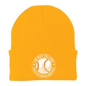 Baseball Mom Voice Funny Baseball Mama Mothers Day Knit Cap Winter Beanie