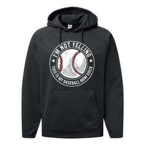 Baseball Mom Voice Funny Baseball Mama Mothers Day Performance Fleece Hoodie