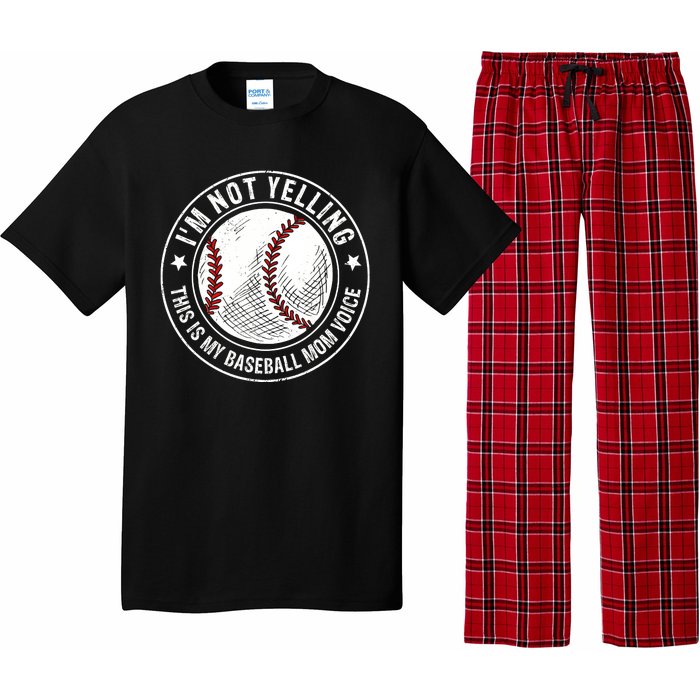 Baseball Mom Voice Funny Baseball Mama Mothers Day Pajama Set