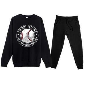 Baseball Mom Voice Funny Baseball Mama Mothers Day Premium Crewneck Sweatsuit Set