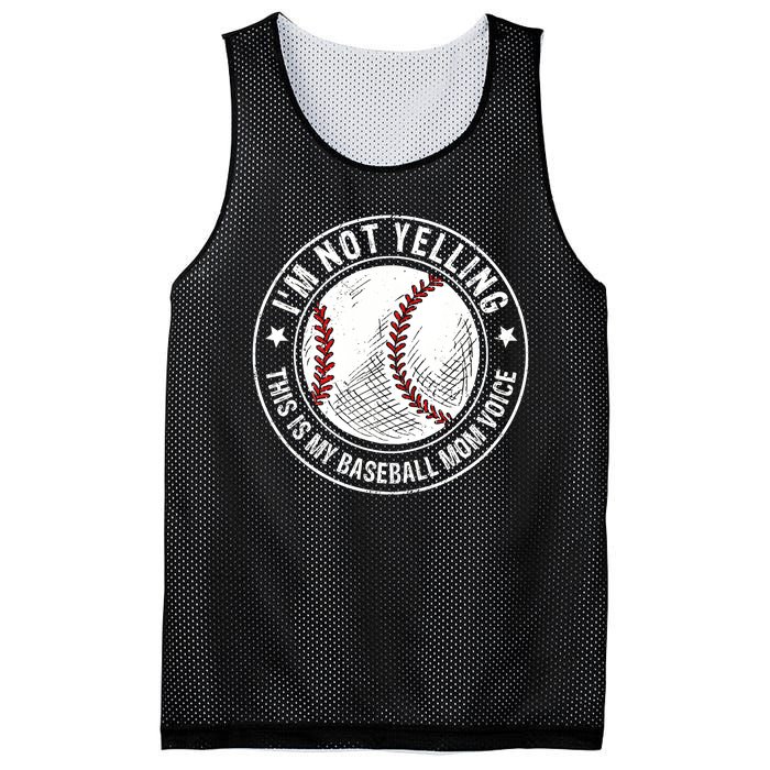 Baseball Mom Voice Funny Baseball Mama Mothers Day Mesh Reversible Basketball Jersey Tank