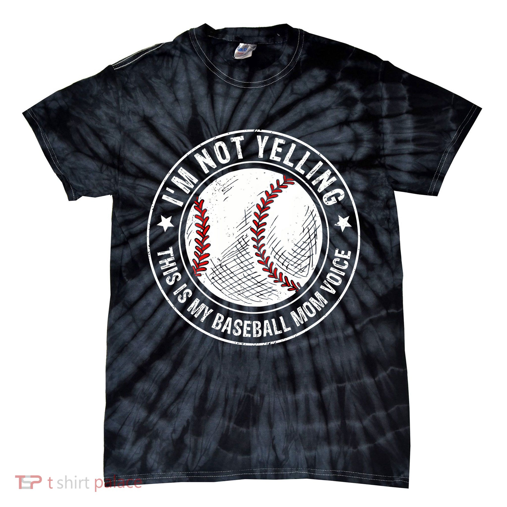 Baseball Mom Voice Funny Baseball Mama Mothers Day Tie-Dye T-Shirt