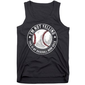 Baseball Mom Voice Funny Baseball Mama Mothers Day Tank Top