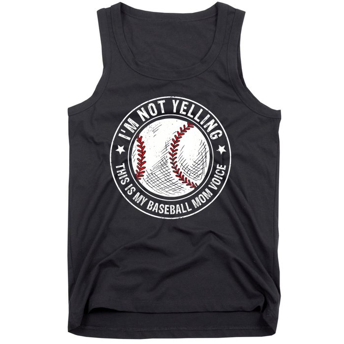 Baseball Mom Voice Funny Baseball Mama Mothers Day Tank Top