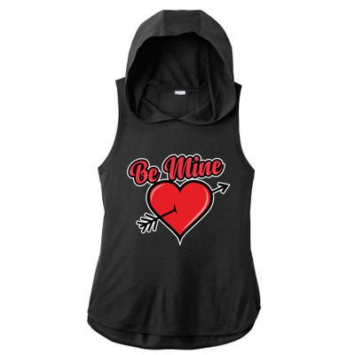 Be Mine Valentine's Day I Cute Heart I Be Mine Funny Gift Ladies PosiCharge Tri-Blend Wicking Draft Hoodie Tank