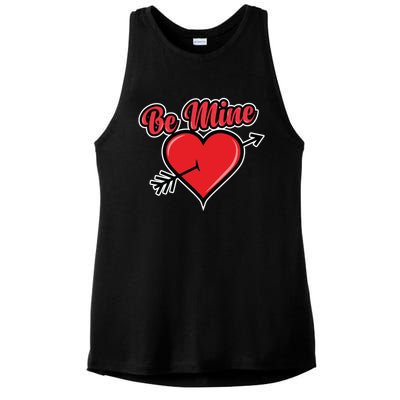 Be Mine Valentine's Day I Cute Heart I Be Mine Funny Gift Ladies PosiCharge Tri-Blend Wicking Tank