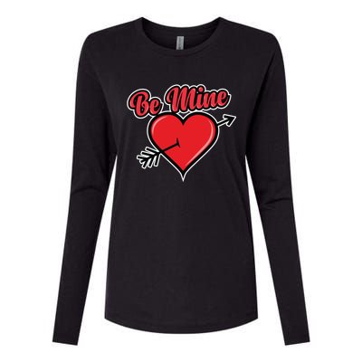 Be Mine Valentine's Day I Cute Heart I Be Mine Funny Gift Womens Cotton Relaxed Long Sleeve T-Shirt