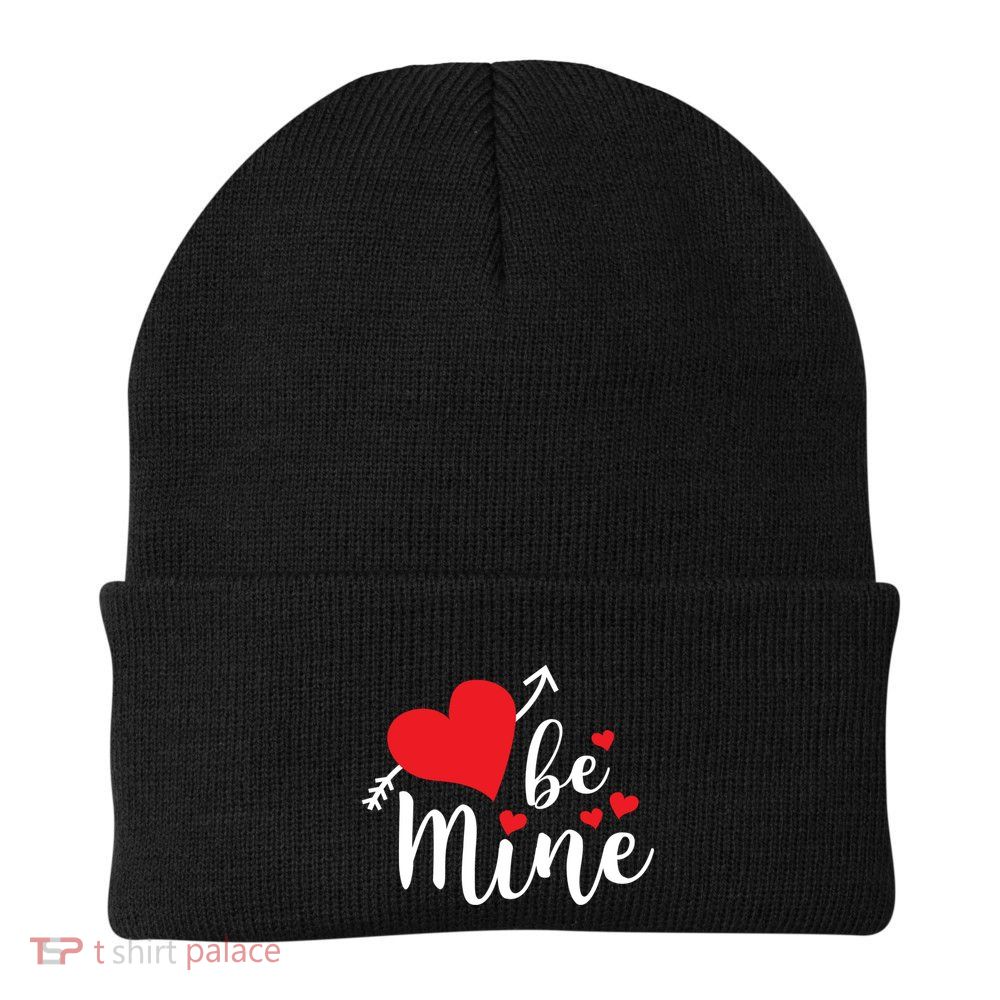 Be Mine Valentine's Day Cute Heart Gift Beanie