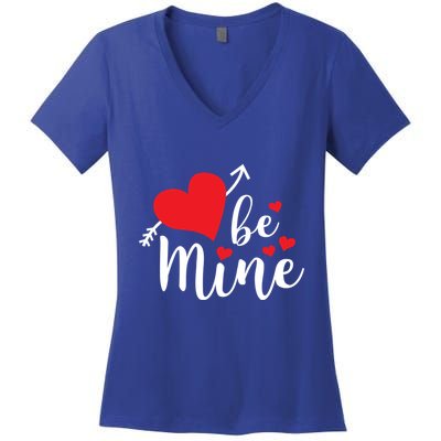Be Mine Valentine's Day Cute Heart Gift Women's V-Neck T-Shirt