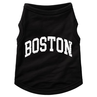 Boston Massachusetts Vintage Distressed Worn Doggie Tank