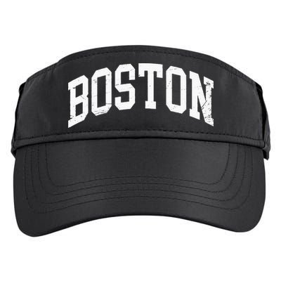 Boston Massachusetts Vintage Distressed Worn Adult Drive Performance Visor