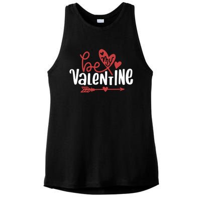 Be My Valentine Cute Gift Ladies PosiCharge Tri-Blend Wicking Tank