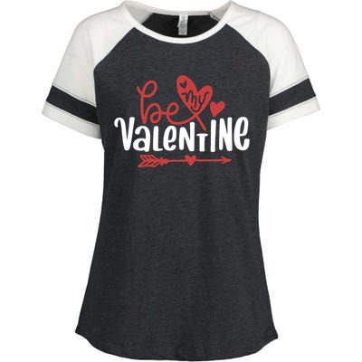 Be My Valentine Cute Gift Enza Ladies Jersey Colorblock Tee