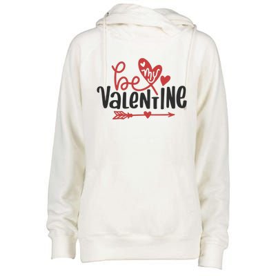 Be My Valentine Cute Gift Womens Funnel Neck Pullover Hood