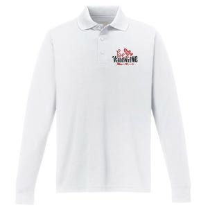 Be My Valentine Cute Gift Performance Long Sleeve Polo