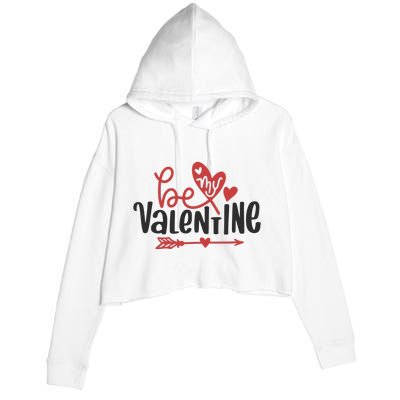 Be My Valentine Cute Gift Crop Fleece Hoodie