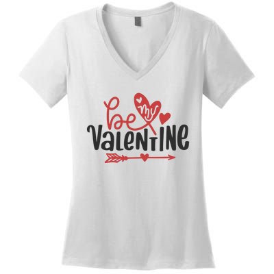 Be My Valentine Cute Gift Women's V-Neck T-Shirt