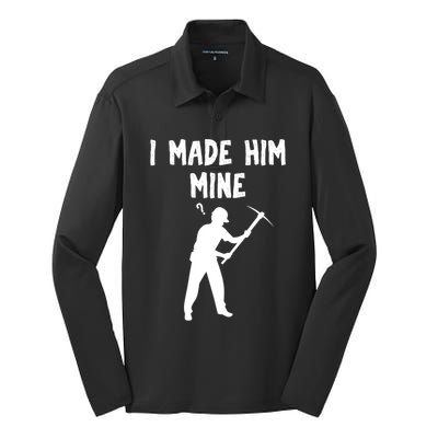 Bee Mine Valentine's Day Gift Silk Touch Performance Long Sleeve Polo