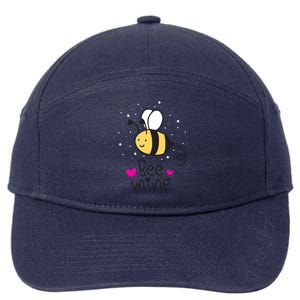 Bee Mine Valentine's Day Gift 7-Panel Snapback Hat