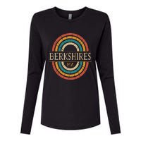 Berkshires Massachusetts Vintage Ma Retro Home State Womens Cotton Relaxed Long Sleeve T-Shirt