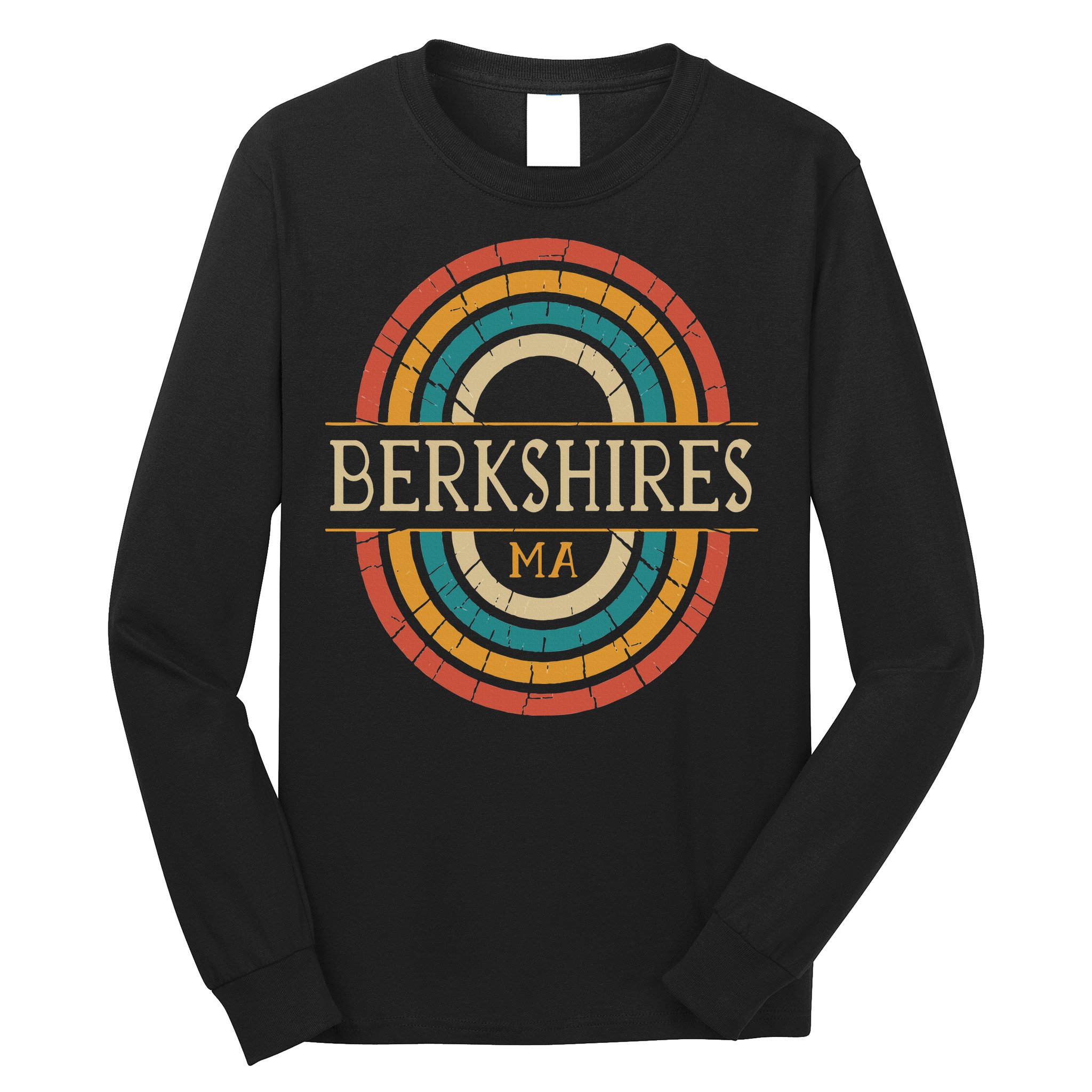 Berkshires Massachusetts Vintage Ma Retro Home State Long Sleeve Shirt