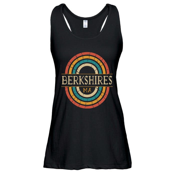 Berkshires Massachusetts Vintage Ma Retro Home State Ladies Essential Flowy Tank