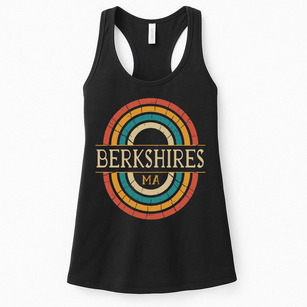 Berkshires Massachusetts Vintage Ma Retro Home State Womens Tank Top