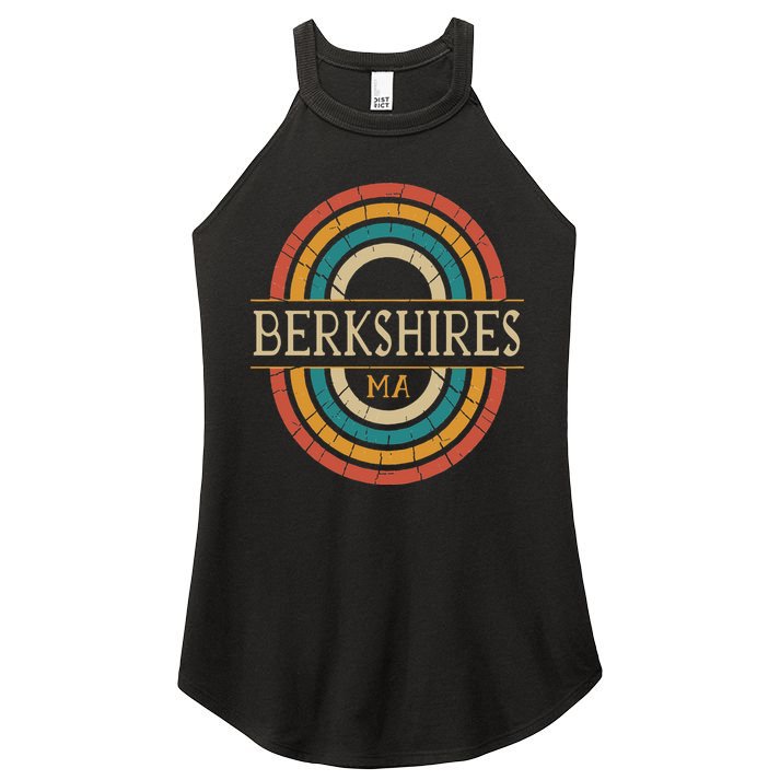 Berkshires Massachusetts Vintage Ma Retro Home State Women's Perfect Tri Rocker Tank