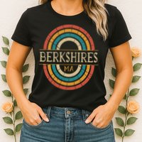 Berkshires Massachusetts Vintage Ma Retro Home State Womens T-Shirt