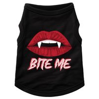 Bite Me Vampire Fangs Diy Halloween For Aspiring Dracula Funny Gift Doggie Tank